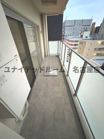 名古屋市中区栄１丁目の賃貸マンションのバルコニー