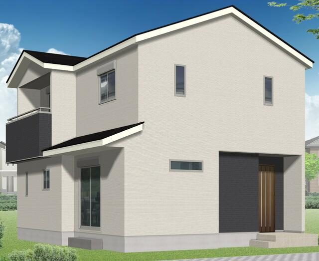 【トーヨーホーム売主/売建】中島中町四丁目Ｂ分譲の完成予想図|東側から見た完成外観予想図