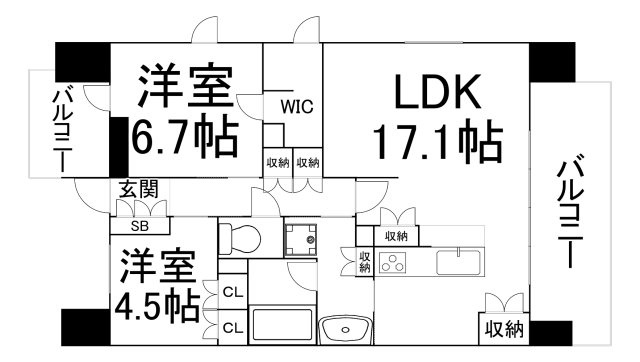 【間取り】 | ブランズ北堀江