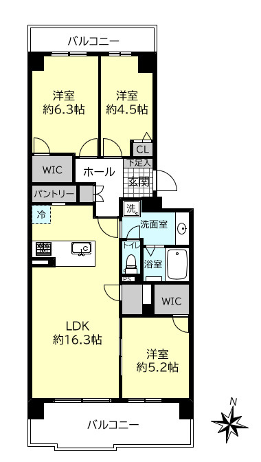 西神中央ウェステージ壱番館の間取り