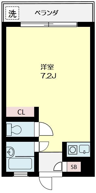 フラット秀 の間取り|間取りです。