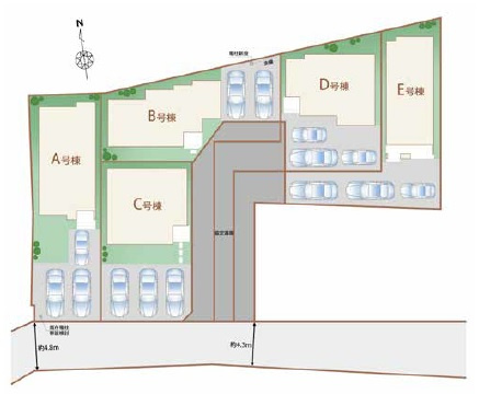 沖縄市知花（全5棟）A号棟の区画図|A号棟　