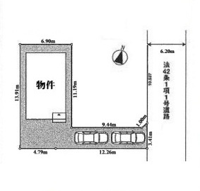 坂戸市鶴舞中古戸建の区画図