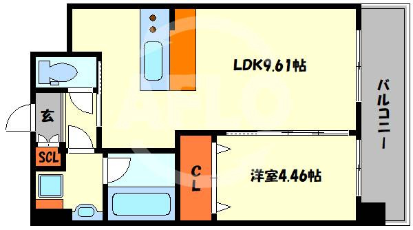 プレジオ弁天町ASIANの間取り|プレジオ弁天町ASIAN（プレジオ弁天町アジアン）　間取り