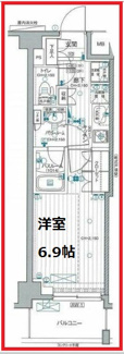 【間取り】 | パレステージ六町Ⅳ