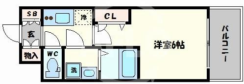レオンコンフォート難波リオの間取り|レオンコンフォート難波リオ　間取り