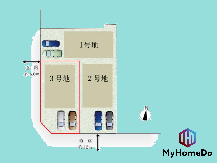 春日井市前並町　6期の区画図
