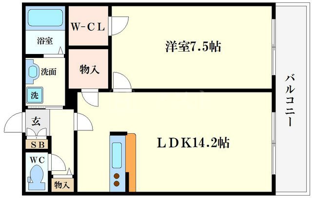 ルクレ阿波座レジデンスの間取り