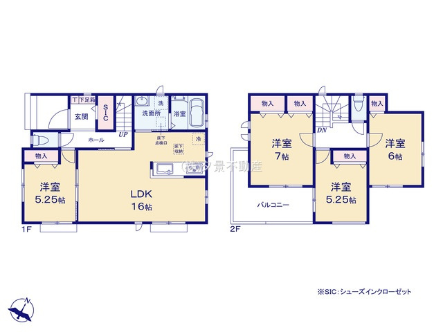 《仲介手数料無料》蓮田市大字黒浜2343-3新築一戸建てハートフルタウンの間取り