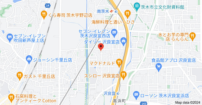 沢良宜レジデンスの地図