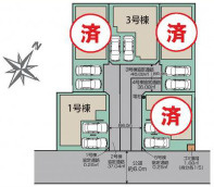 通勤通学に便利な2駅利用可能　の区画図|カースペース2台分