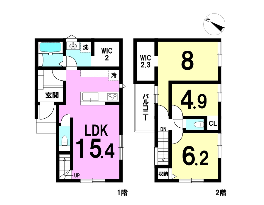 葵西二丁目　3期の間取り|3LDK+WICの間取りになります。
