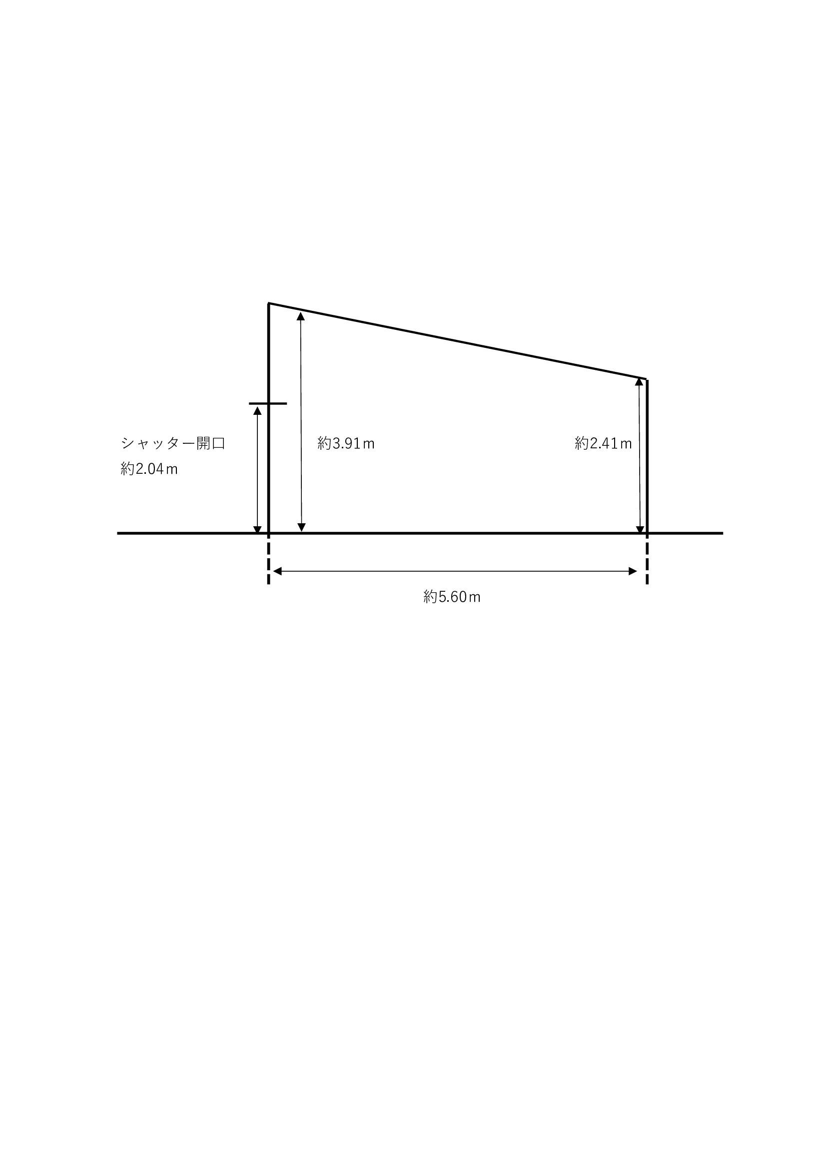 西岡シャッターガレージの区画図