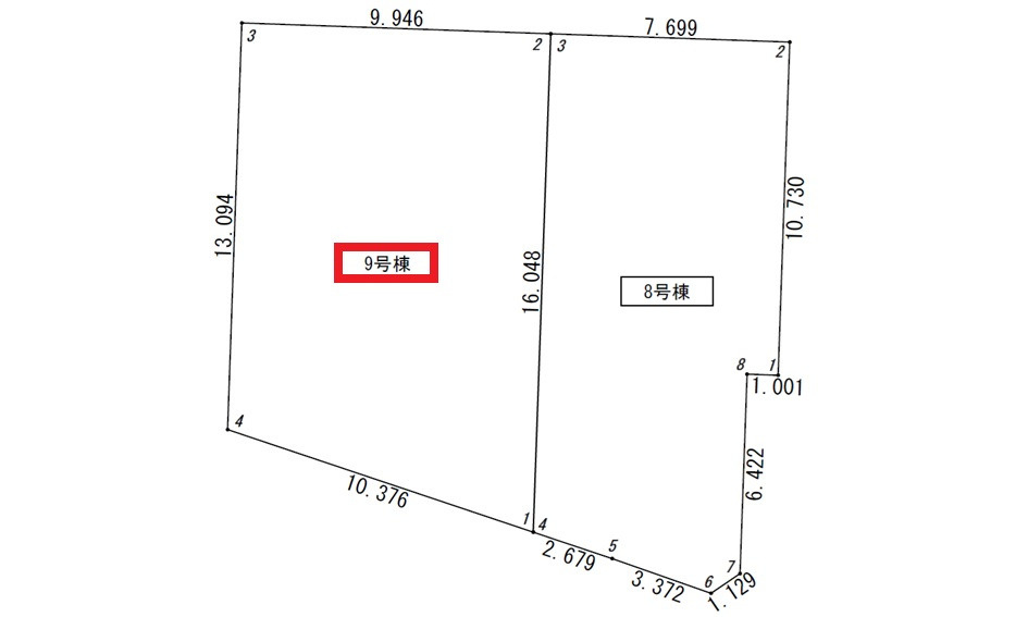 安佐北区深川1丁目の土地図