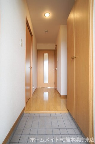熊本市南区田井島２丁目の賃貸マンションの玄関