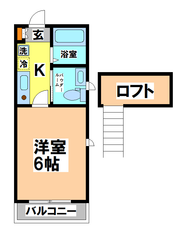 小金井市貫井南町４丁目のアパートの間取り