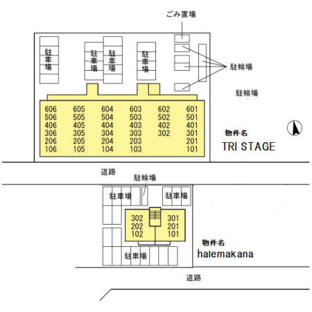 ＴＲＩ－ＳＴＡＧＥの区画図