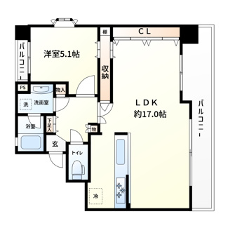 【間取り】 | エスリード東天満　堀川小学校区 | エスリード東天満　開放感ある間取り