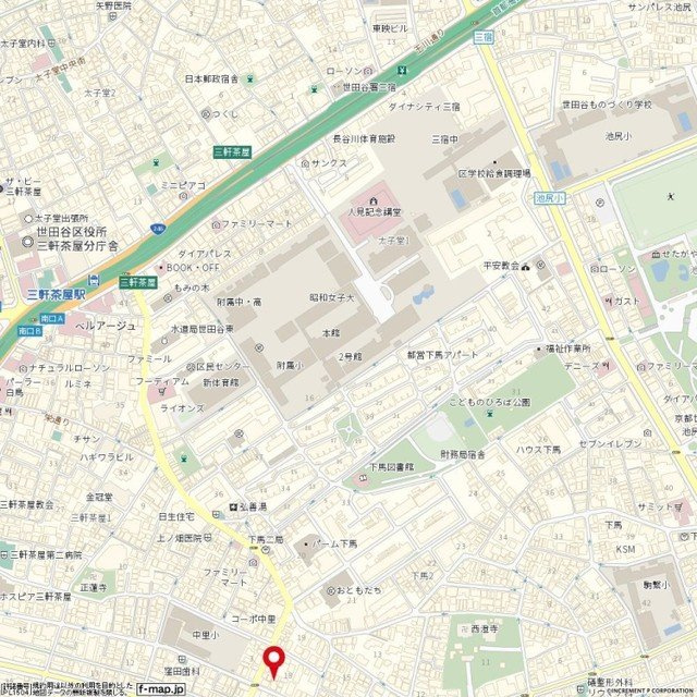 ハイシティ三軒茶屋第1の地図