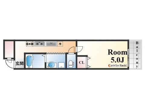 神戸市灘区日尾町２丁目の賃貸マンションの間取り