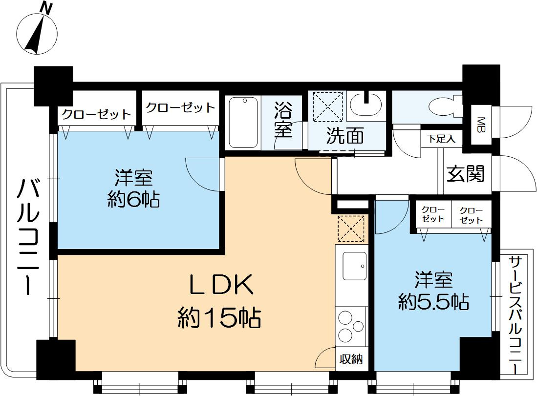 サンワプラザ芦屋の間取り