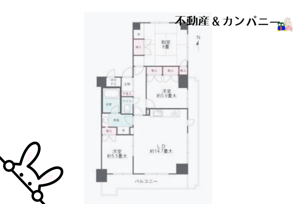 ライオンズマンション味酒町の間取り