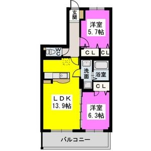 メゾンドロゼの間取り