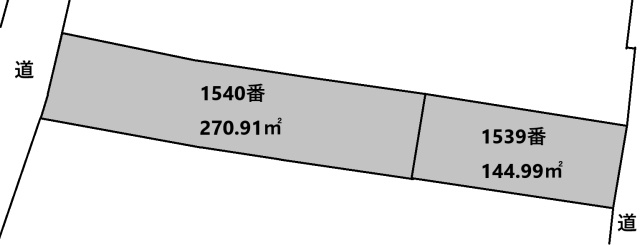 下吾川土地の土地図