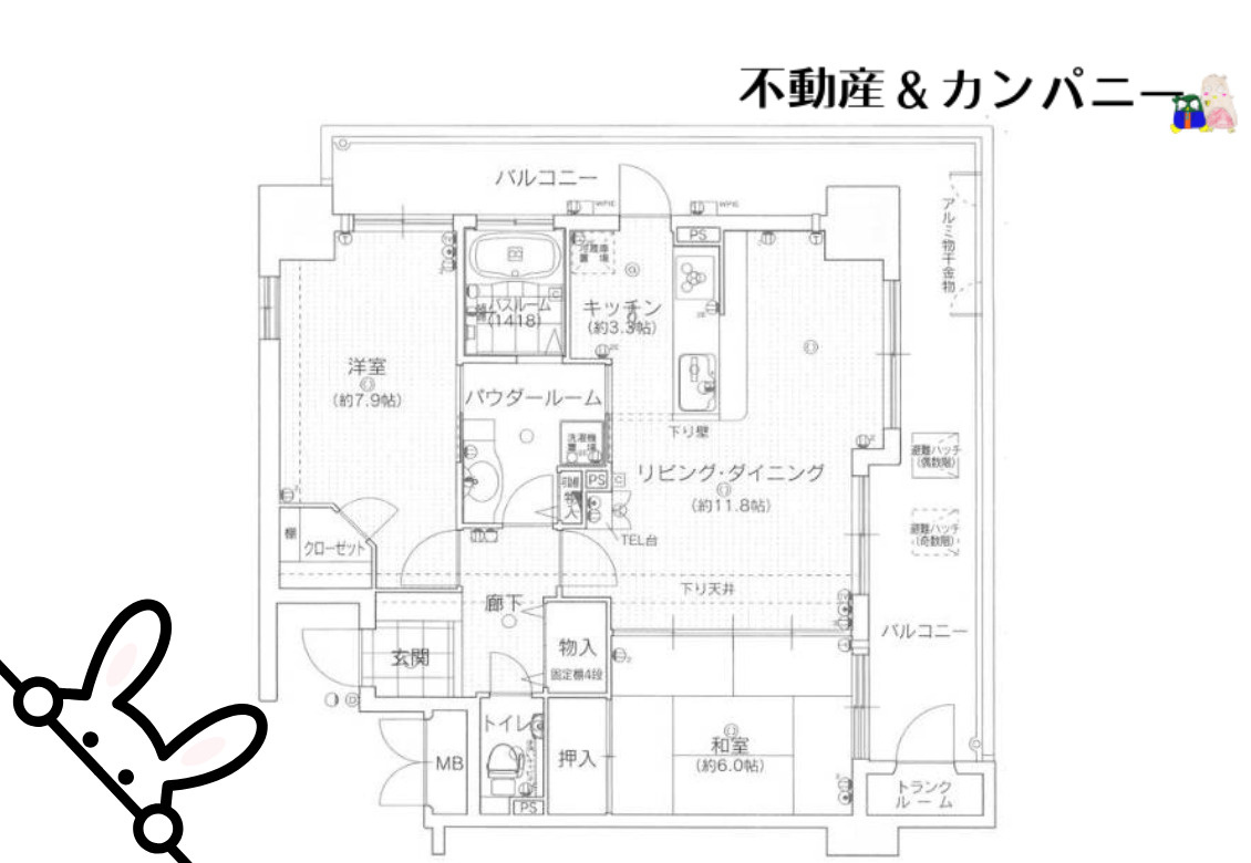 パークベルズ古町の間取り