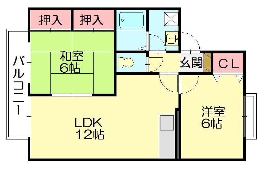 ボンセジュール田代Bの間取り