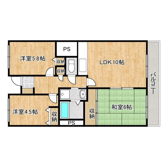 【間取り】 | サザンコート泉佐野