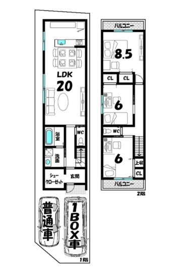 【間取り】 | 下津林前泓町　新築一戸建