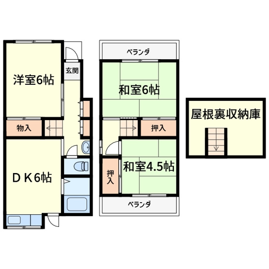 【間取り】 | 津之江町貸家
