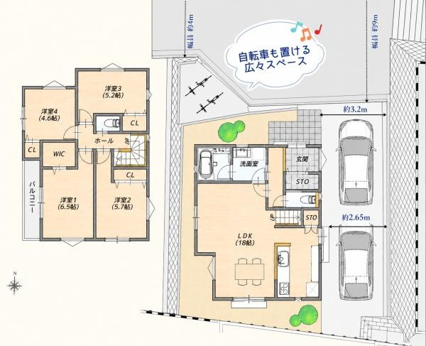 横浜市戸塚区上柏尾町の新築一戸建の間取り|ゆとりのある4LDKの新築戸建です！
お気軽にお問い合わせください。