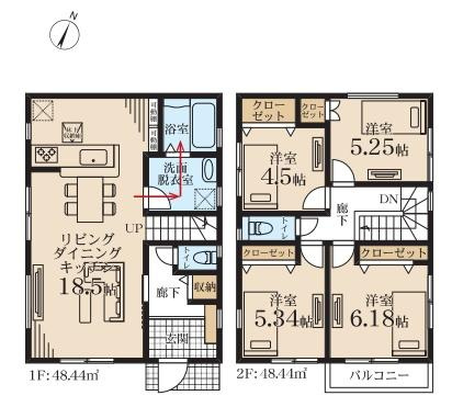 横浜市保土ケ谷区川島町の新築一戸建の間取り|使い勝手の良い4LDK
お気軽にお問い合わせください。