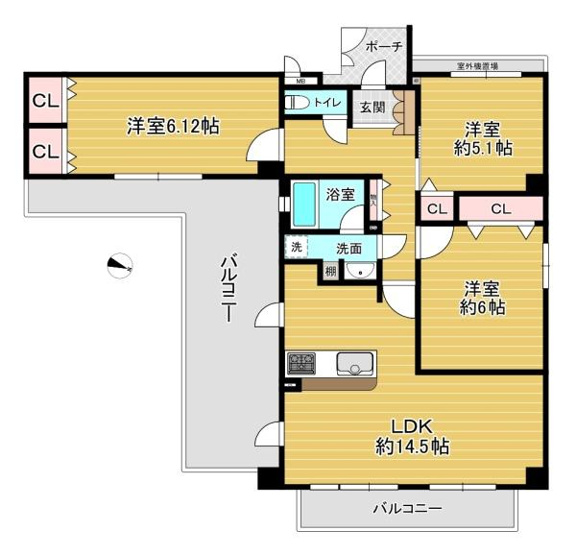 【間取り】 | アービング鶴見緑地公園