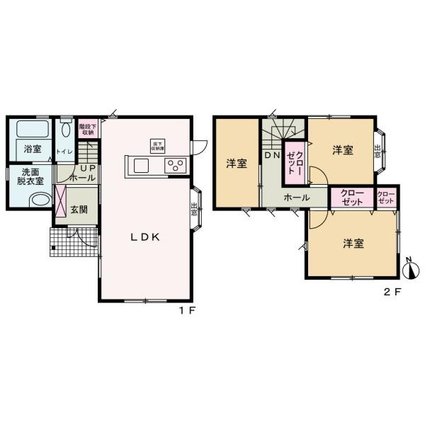 和歌山市上三毛　中古戸建の間取り