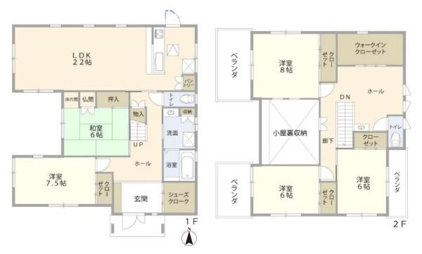 大和高田市大谷　一戸建の間取り