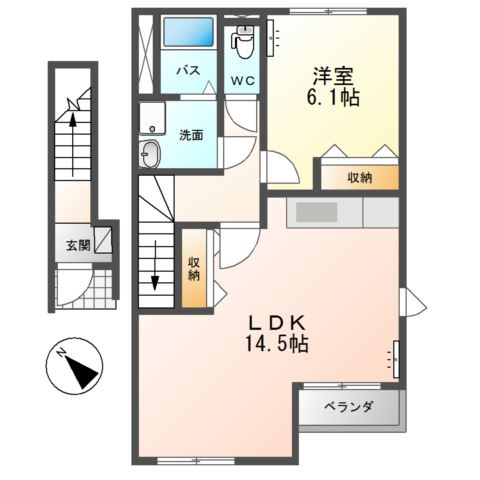 イーストヴィラ（ＥＡＳＴ　ＶＩＬＬＡ）の間取り