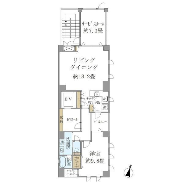 広尾Ｑｕａｒｔｏの間取り