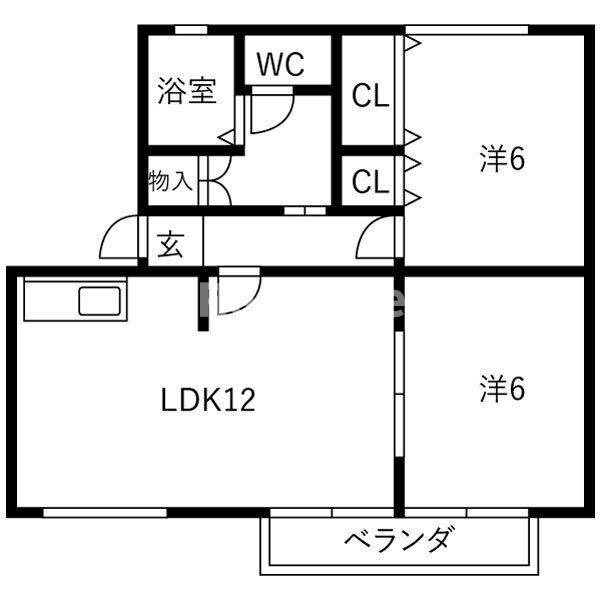 一宮市大和町毛受字一本松のアパートの間取り