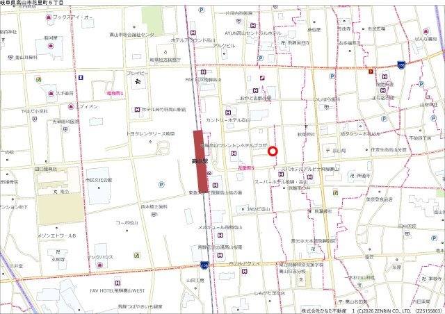 2026/6/27NEW　戸建　高山市花里町　8000万の地図