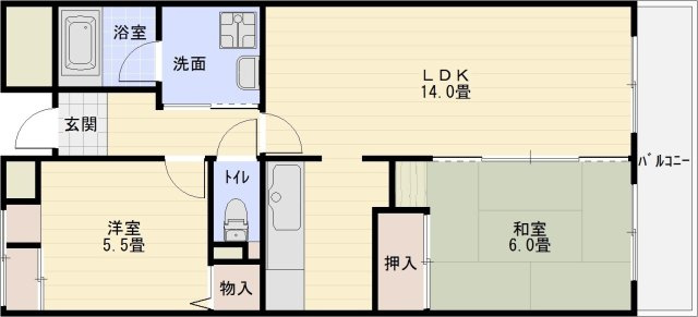 メゾンドゥボヌールの間取り