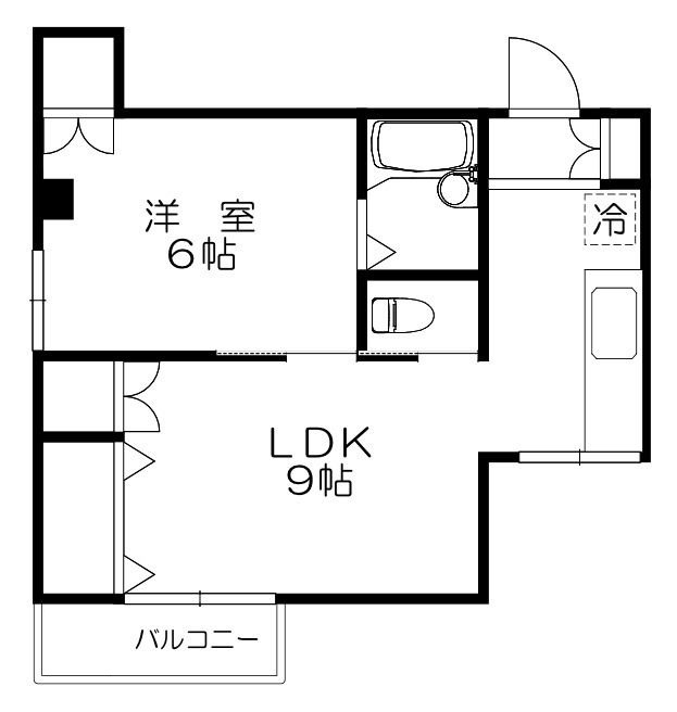コーポ塩田の間取り|間取りです。