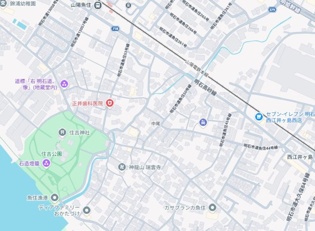 明石市魚住町中尾　第2期　新築一戸建ての地図