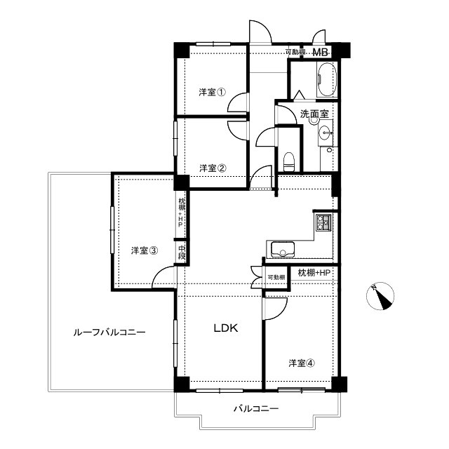 イトーピア東千里マンションの間取り