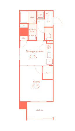 藤沢市湘南台２丁目の賃貸マンションの間取り