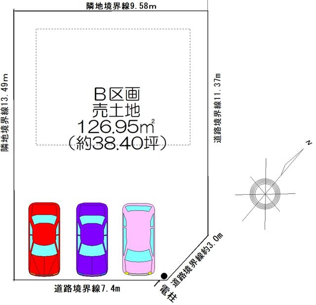 【トーヨーホーム売主/売土地】中島中町四丁目　Ｂ区画の区画図|Ｂ区画 区画図