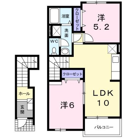 ジュネス新入Ａの間取り
