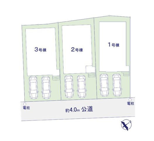 福岡市中央区笹丘3丁目第1-3棟（1号棟）　の区画図|配置図（1号棟）